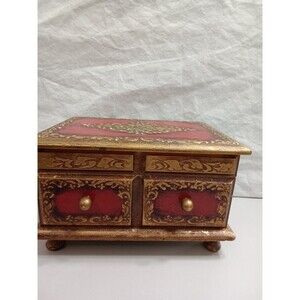 Vintage Royal Sealy Japan Musical Wooden Jewelry Box